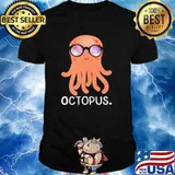Hipster Octopus With Glasses Shirt