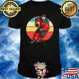 Hockey Player Ice Skating Fan Jersey Vintage T-Shirt
