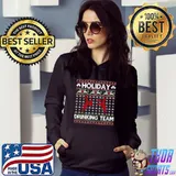 Holiday Drinking Team Reindeer Drink Ugly Christmas T-s Hoodie