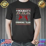 Holiday Drinking Team Reindeer Drink Ugly Christmas T-shirt