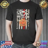 Honor Serve Rescue Firefighter Fire America Flag Shirt Unisex