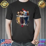 Horror Movie Chibi Character Water Reflection Halloween T-Shirt Unisex