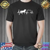 Horse EKG Heartbeat For Horseback Riding T-shirt