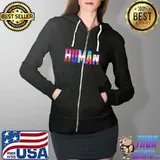 Human Lgbt Vintage Symbol Shirt Full Zip Hooded