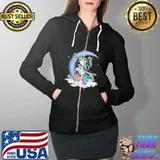 Hummingbird Sleeping With Moon Shirt Full Zip Hooded