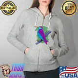 Hummingbird Vintage T-Shirt Full Zip Hooded