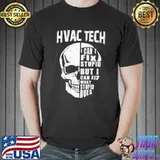 HVAC Tech For Men Funny Skull I Can't Fix Stupid Pullover Hoodie Unisex