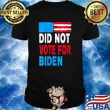 I Did Not Vote For Biden Impeach Biden American Flag T-Shirt