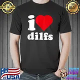 I Heart Dilfs Porn Lover Mature Sexy Single Mom Fans Meaning T-shirt