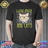 I Love Math And Cats Shirt Unisex