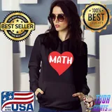 I love Math School University Algebra Funny Mathematics T-shirt