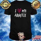 I Love My Auntie Family Outfit Relatives Costume Aunt T-Shirt