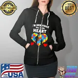 I'm Her Voice She Is My Heart Dad Shirt Full Zip Hooded