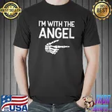I'm With The Angel Last Minute Halloween Couples T-Shirt