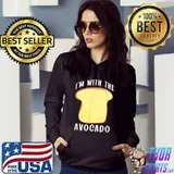 I'm With The Avocado Halloween Kids Costume Matching Couple T-Shirt Hoodie
