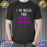 I'm With The Witch Funny Couple Wizards Halloween Costume T-shirt