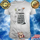 I Run On Coffee & Christmas Cheer - Funny Christmas T-shirt