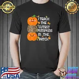I Teach The Cutest Pumpkins In The Patch Leopard For Teacher T-Shirt Unisex