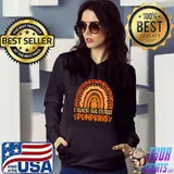 I Teach the Cutest Pumpkins Rainbow Halloween Teacher Women T-Shirt Hoodie