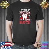 I Vant To Suction Your Blood Dental Dentist Funny Halloween Premium T-Shirt