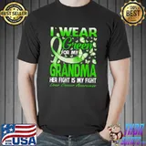 I Wear Green For My Grandma Liver Cancer Butterfly T-Shirt