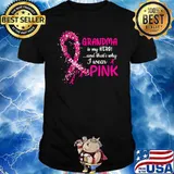 I Wear Pink For My Grandma Ribbon Pink Heart T-Shirt
