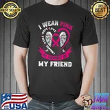 I Wear Pink In Memory Of My Friend Breast Cancer Graphic Premium T-Shirt