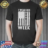I Wear Red For Red Ribbon Week 2021 Drug Awareness Week 2022 T-Shirt Unisex