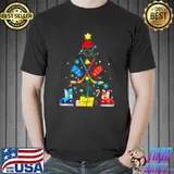 Ice Hockey Christmas Tree Ornaments Funny Xmas Boys T-Shirt Unisex