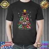 Ice Hockey Christmas Tree Ornaments Funny Xmas Gift Boys T-Shirt