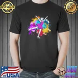 Ice Skater Winter Sports Figure Skater Colorful Ice Skating T-shirt