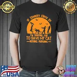 If Zombies Chase Us I'm Tripping You To Save My Cat Nothing Personal Halloween Shirt Unisex
