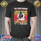 I’m A Sheep Shearer I Love Freedom I Drink Beer I Eat Meat I Own Guns Vintage Shirt Unisex