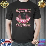 I’m Not A Regular Mom I’m A Dog Mom Black Labrador Flower Shirt Unisex