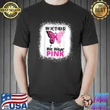 In October We Wear Pink Breast Cancer Awareness Butterfly T-Shirt