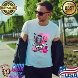 In October We Wear Pink Girl Sugar Skull Breast Cancer Aware T-Shirt