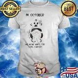 In October We Wear White For Lung Cancer Halloween Shirt