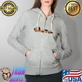 Jack O' Lantern Black Cat Pumpkin Halloween Shirt Full Zip Hooded