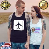 Jet Airplane Symbol T-Shirt Tank Top