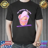 Kawaii No Ramen no Life Japanese Noodle Kanji Anime Design Raglan Baseball T-shirt