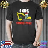 Kids I Dig Christmas Excavator Xmas PJs Toddler Boys Kids Pajamas T-Shirt
