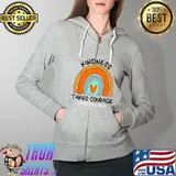 Kindness Day Rainbow Kindness Takes Courage End Bullying T-Shirt Full Zip Hooded