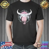 Land Of The Free Bull Skull Shirt