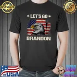 Let's Go Brandon American Flag Retro Vintage T-Shirt