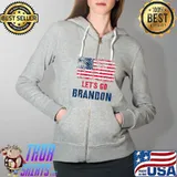 Let's Go Brandon Anti Liberal US Impeach Biden T-Shirt Full Zip Hooded