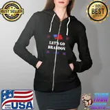 Let's Go Brandon Biden Anti Liberal US Flag T-Shirt Full Zip Hooded