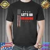 Let's Go Brandon - Biden Conservative Anti Liberal American US Flag T-Shirt