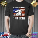 Let's Go Brandon Conservative Anti Liberal US Flag Eagle T-Shirt