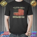 Let's Go Brandon Conservative Anti Liberal US Flag T-Shirt