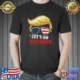 Let's Go Brandon Conservative Anti Liberal US Flag Trump T-s Unisex